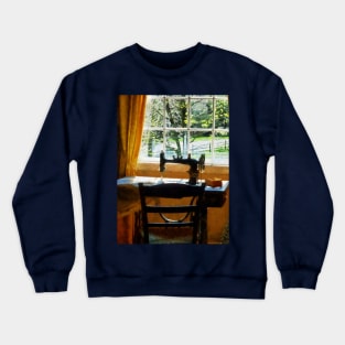 Sewing - Sewing Machine By Window Crewneck Sweatshirt